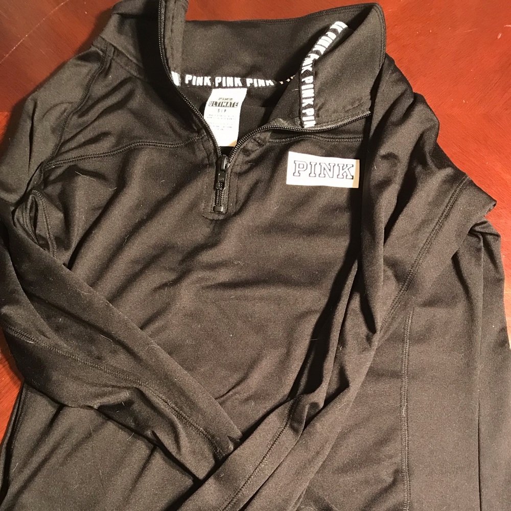 PINK ultimate half zip SZ S